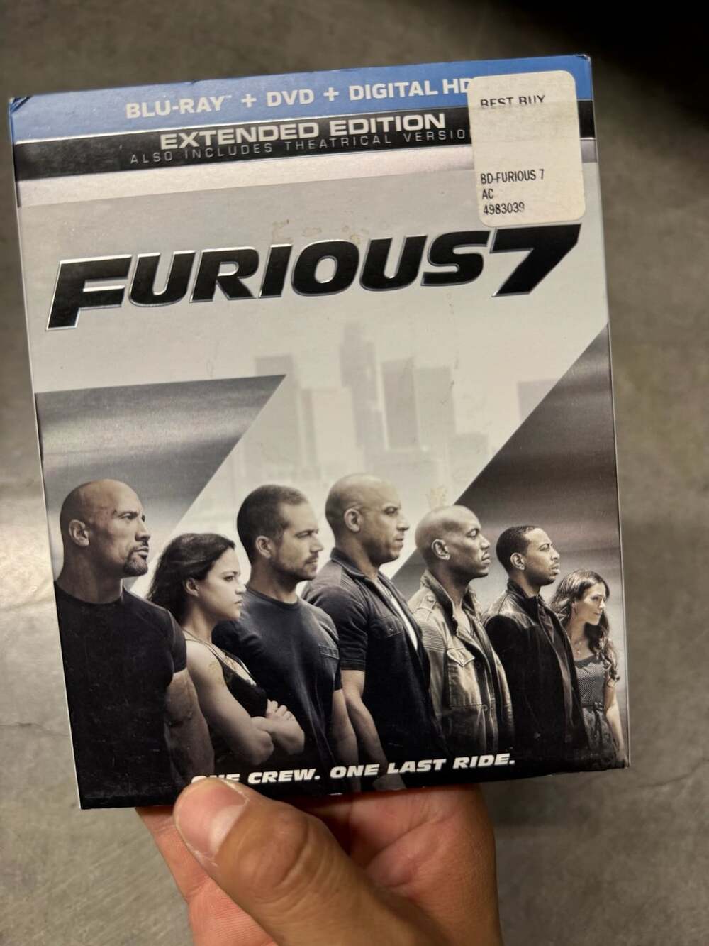Furious 7 (Extended Edition) Blu-ray + DVD + Digital HD with Slipcover
